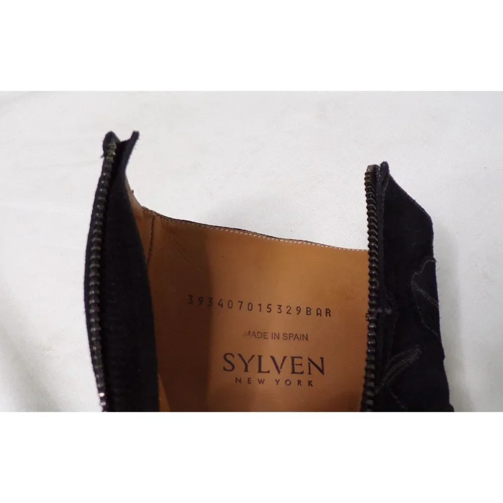 ๐ SYLVEN New York Black Suede Ankle Boots Booties 5.5 - Picture 11 of 11